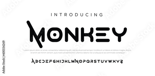 Modern donuts abstract digital alphabet font. Minimal technology typography, Creative urban sport fashion futuristic font and with numbers. vector illustration