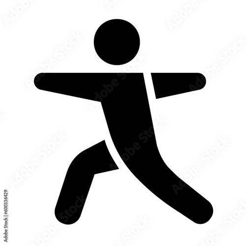 Humanoid in yoga pose