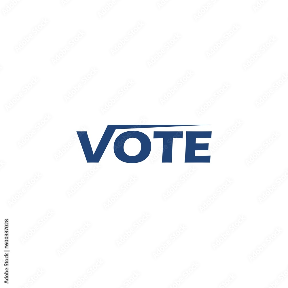 Vote word symbol. Election day, voting poster, banner design isolated on white background Vote word symbol. Election day, voting poster, banner design isolated on white background