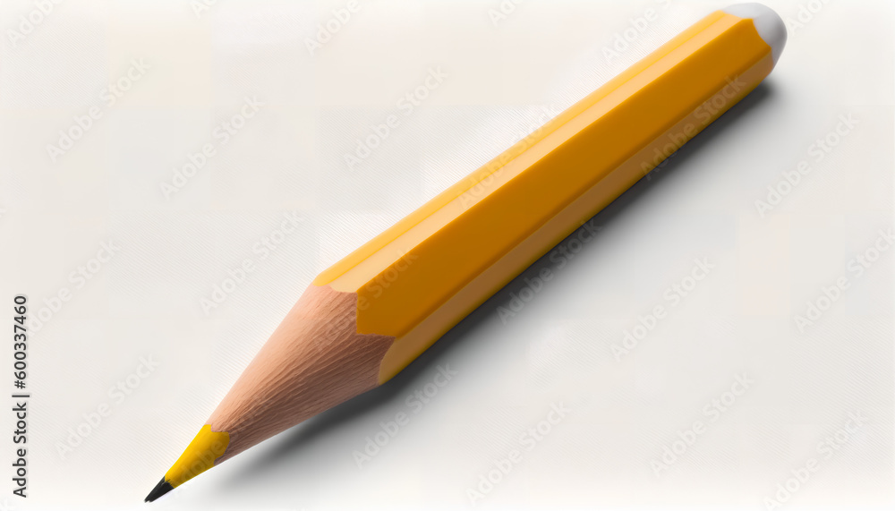 yellow pencil isoalted on white background with clipping path yellow pencil isoalted on white background with clipping path