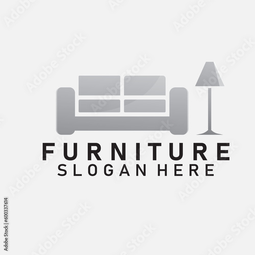 furniture logo design vector
