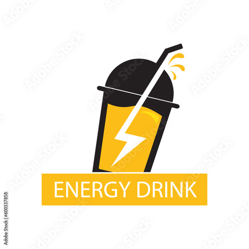 Energy drink icon logo vector illustration