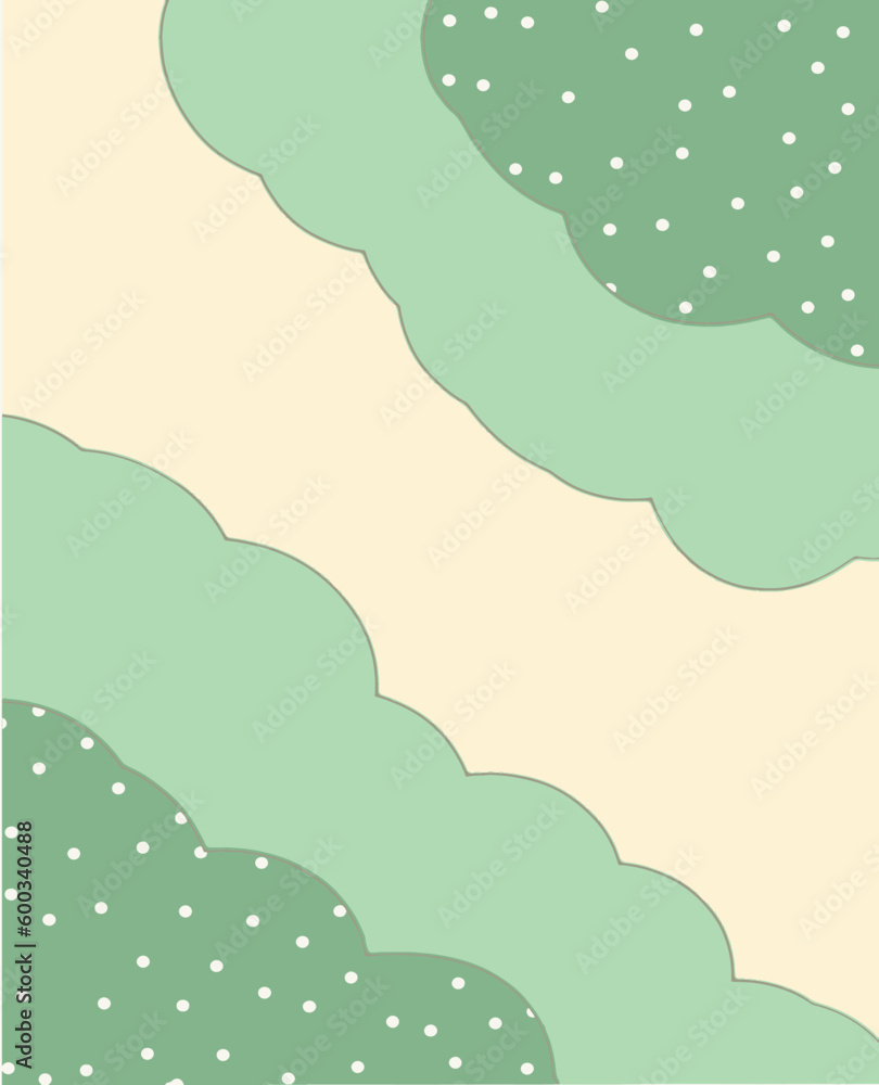 Minimal pastel green two color polka dot background editable vector