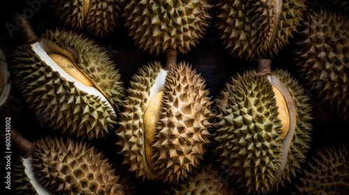 durian fruit banner background texture wallpaper © bazusa
