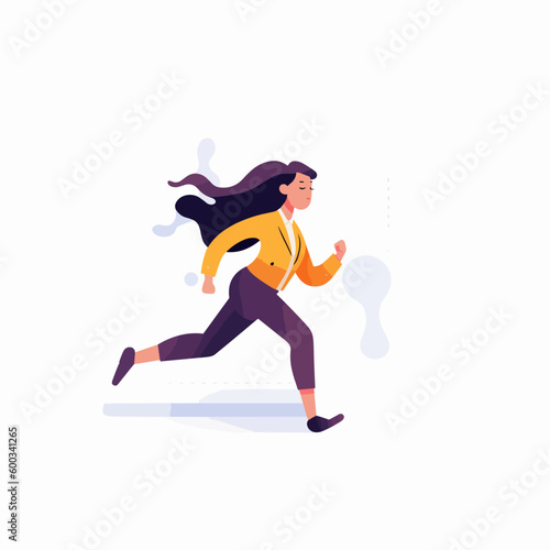 Woman in a hurry.