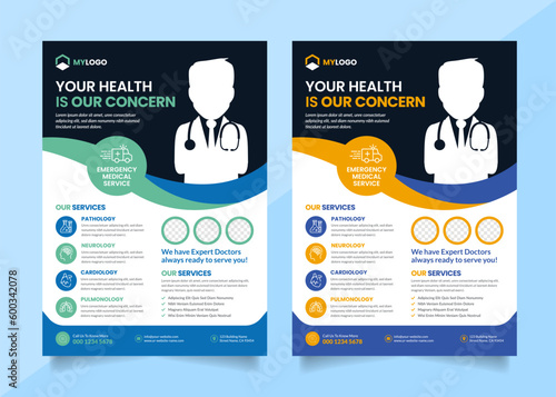 Healthcare and Medical Flyer or Poster Design Layout Template