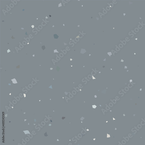Terrazzo flooring textured surface modern abstract pattern. Vector seamless abstract repeat with chips of marble or granite in soft pastel colors.