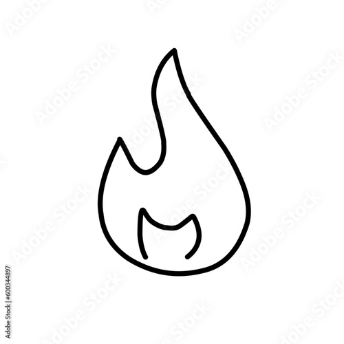 flame various shapes, linear icon