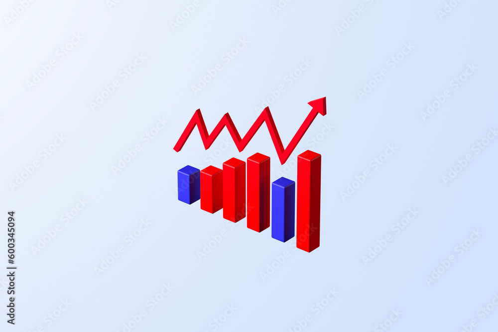 Graph of successful investment for a happy future Graph of successful investment for a happy future