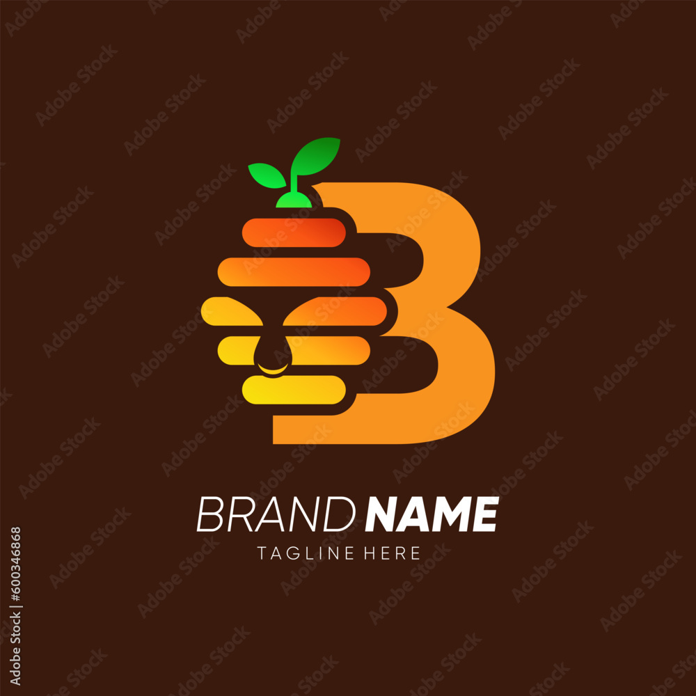 Letter B Initial Bee Hive Logo Design Vector Icon Graphic Emblem Illustration Letter B Initial Bee Hive Logo Design Vector Icon Graphic Emblem Illustration