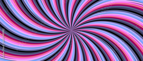 Colorful swirling radial vortex vector background