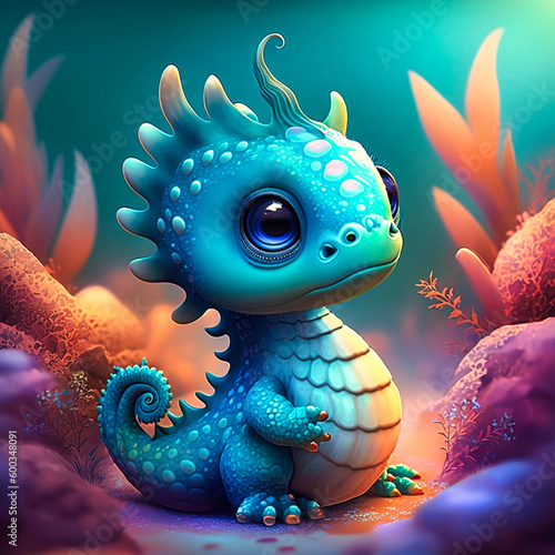 Cute little sea dragon - KI generated © PhotoArtBC