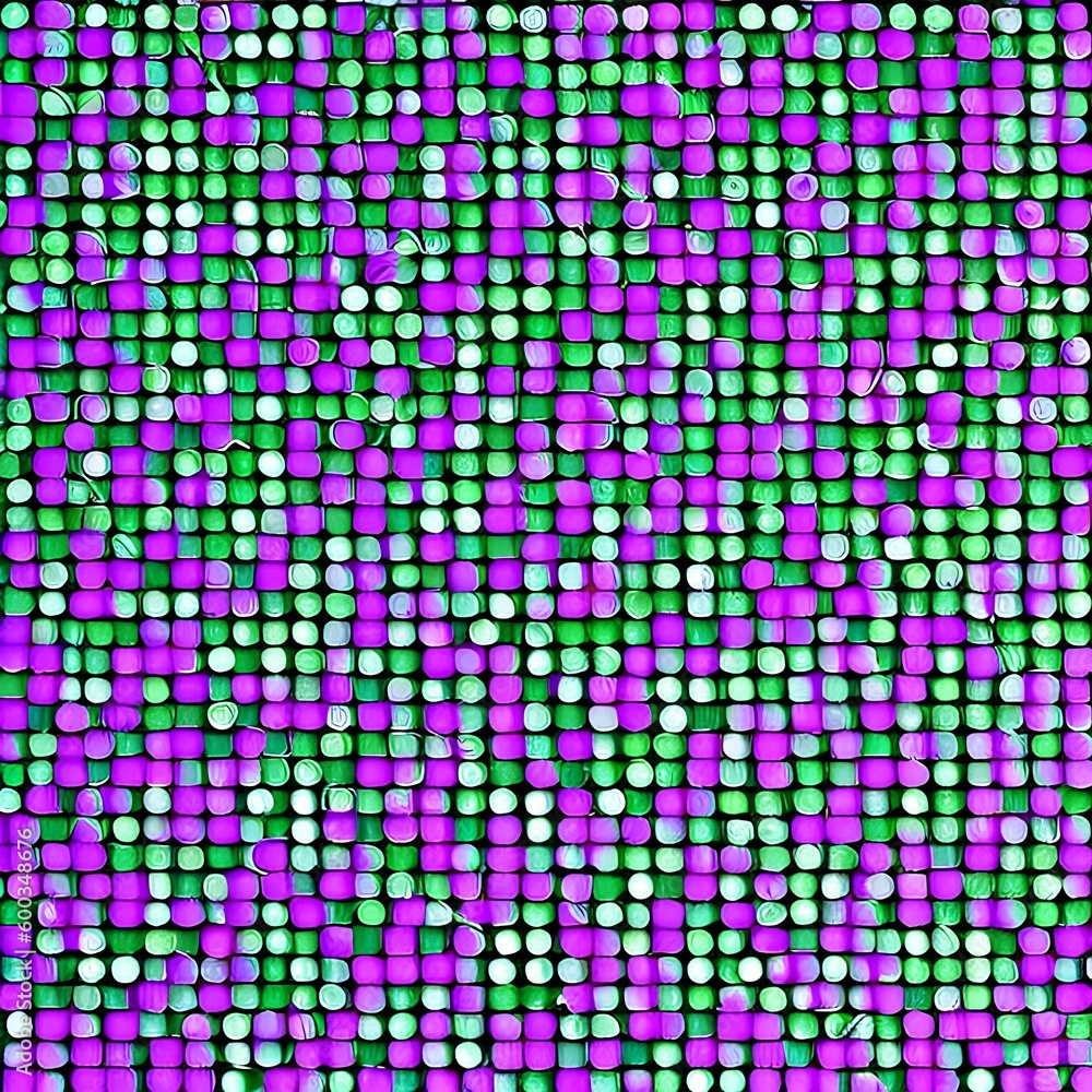 A repeating pattern of circles and squares in shades of pink and purple3, Generative AI