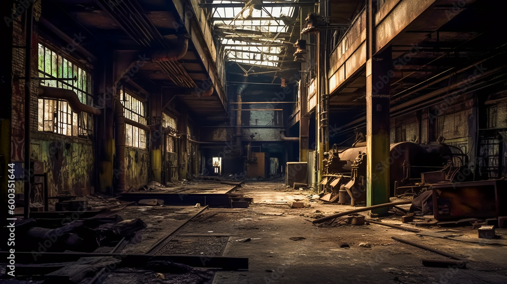 Forgotten Industries . Closed Manufacturing Plants . AI Generated Forgotten Industries . Closed Manufacturing Plants . AI Generated