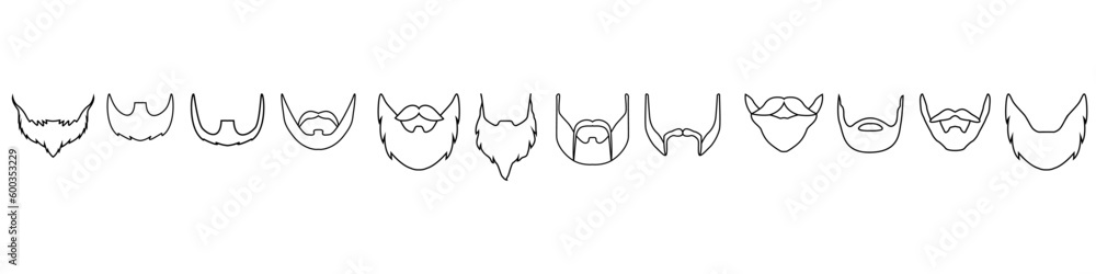 Beard icon vector set. barbershop illustration sign collection. hairdresser symbol. Beard icon vector set. barbershop illustration sign collection. hairdresser symbol.