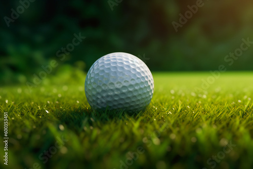 Golf Ball on the Edge of Glory . Generative AI