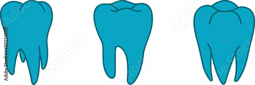 human teeth, dentistry and medicine, dental caries treatment, teeth icons