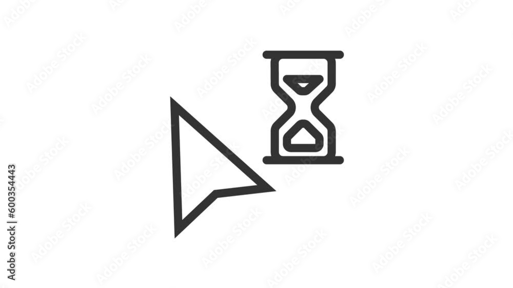 Waiting Cursor animated icon on white background
Waiting Cursor animated icon on white background