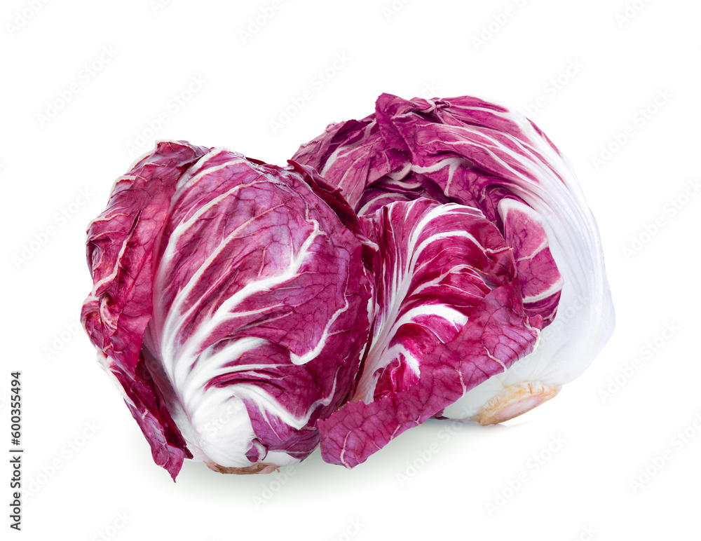 red radicchio isolated on white background red radicchio isolated on white background