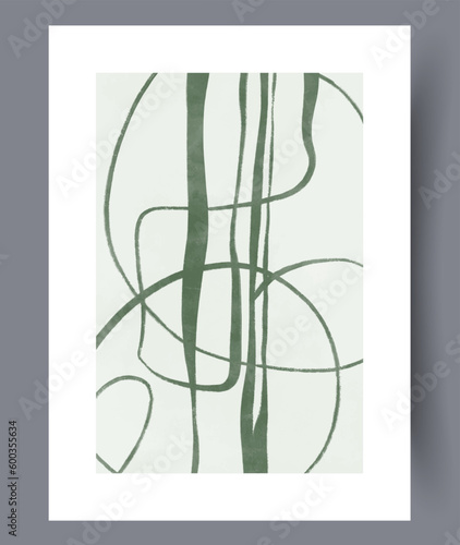 Abstract stripes creative improvisation wall art print. Contemporary decorative background with improvisation. Printable minimal abstract stripes poster. Wall artwork for interior design.