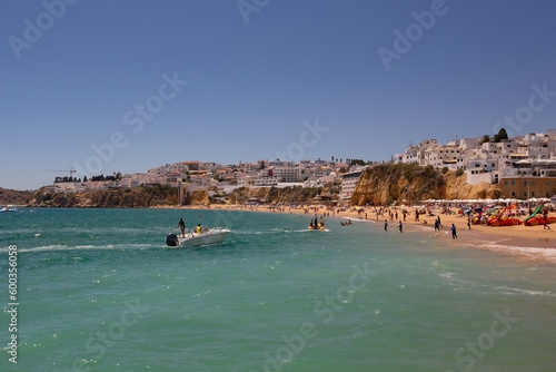 Albufeira beach aerial view (Praia do Peneco), Southern Portugal