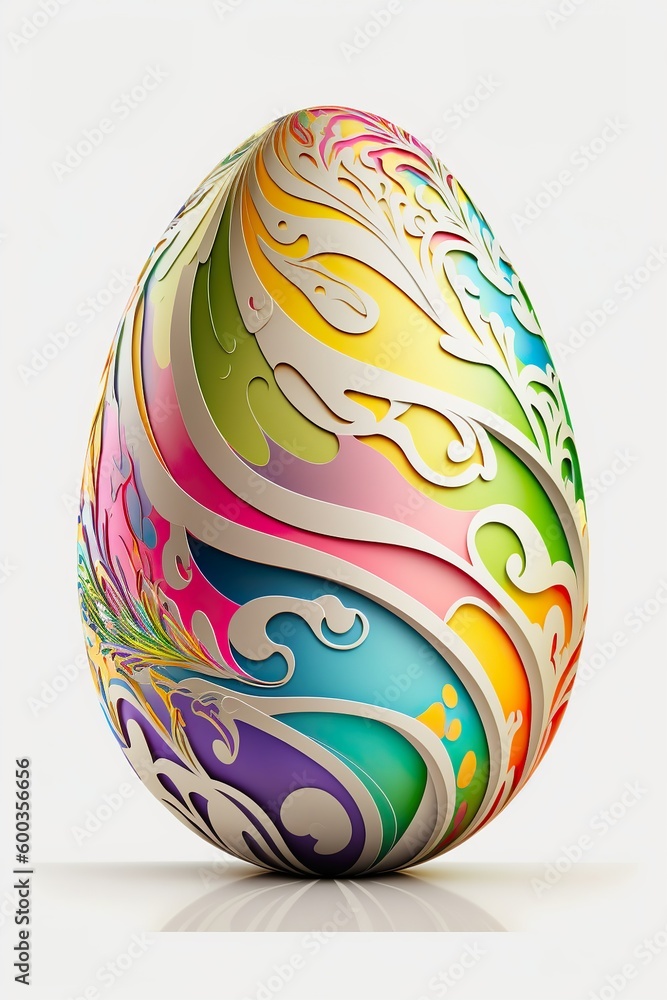 Easter Egg On white background, Generative ai Easter Egg On white background, Generative ai