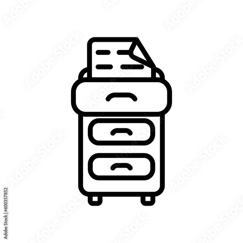 file cabinet sign symbol vector