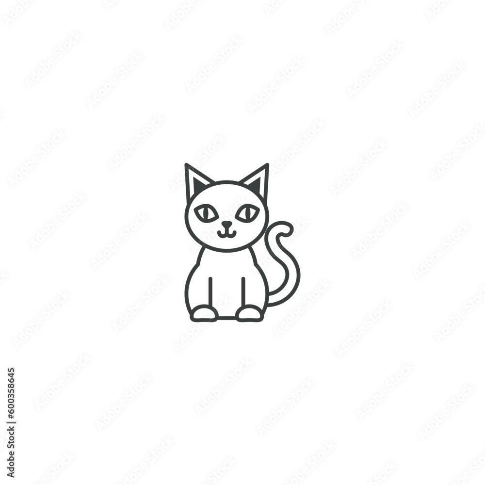 cat icon with black color