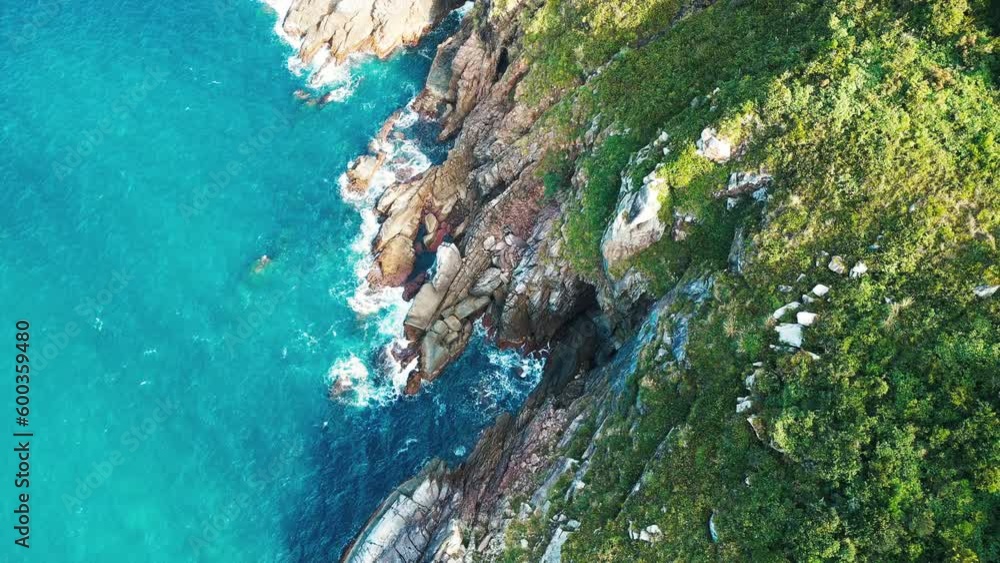 Aerial view of the rocky coast of Atlantic Ocean Aerial view of the rocky coast of Atlantic Ocean