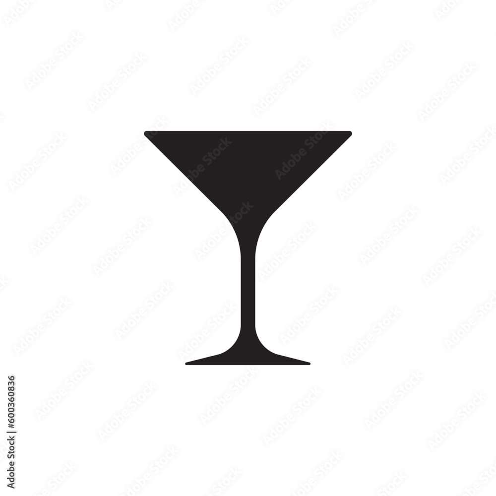 Martini cocktail icon, drink glass Martini cocktail icon, drink glass