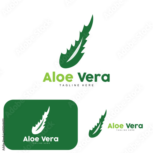Aloe Vera Logo, Green Plant Design, Traditional Medicine And Skin Care Plant Vector, Hair Care, Symbol Icon Illustration