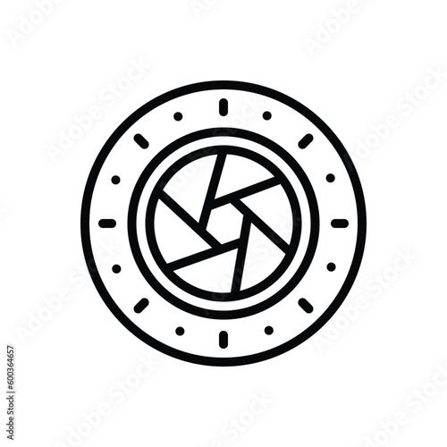 Black line icon for lenses 