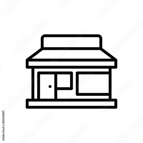 Black line icon for retailer 