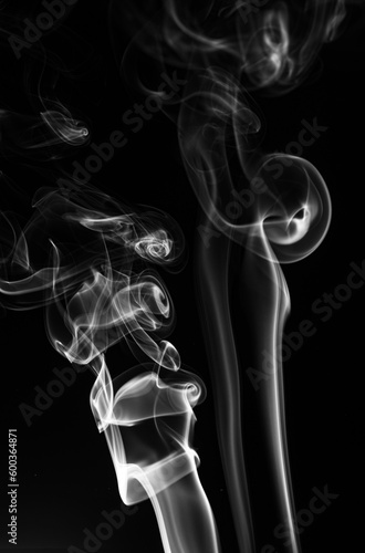 movement of smoke on black ...
