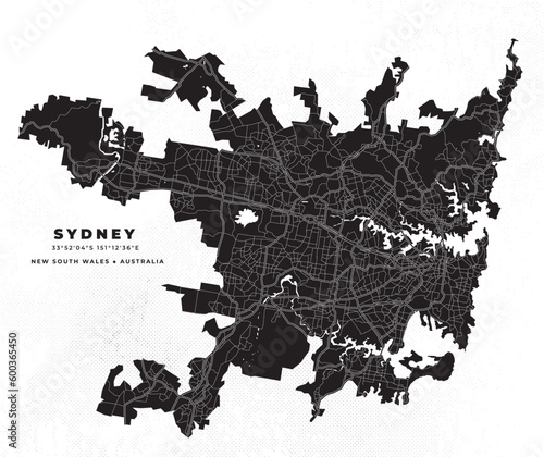 Sydney - Australia map vector poster flyer