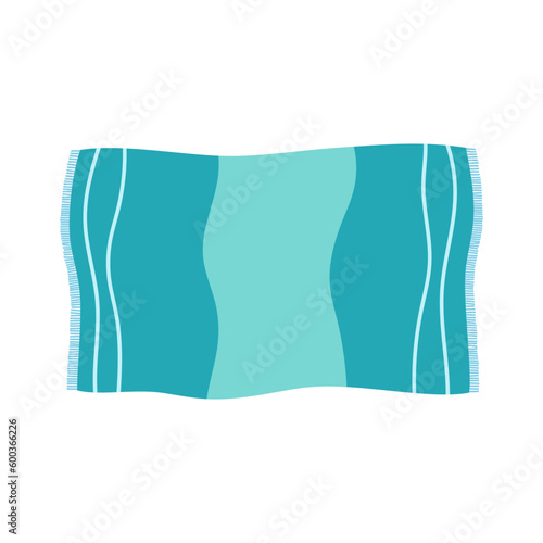 cartoon beach towel isolated on white background