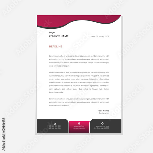 letterhead flyer corporate official minimal creative abstract professional informative newsletter magazine poster brochure design with logo