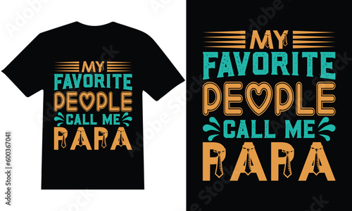 Father's Day" T-shirt design vector.