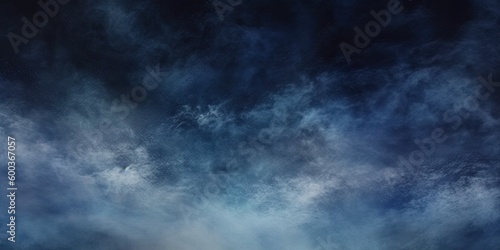 gray grunge smoke texture, dark sky, black night cloud, horror theme background. Generative ai © iamfrk7