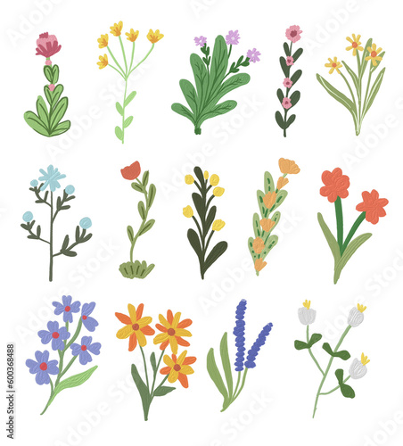 Wallpaper Mural set of flowers Torontodigital.ca