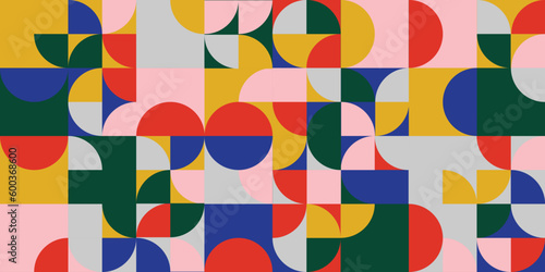 Bauhaus style contemporary seamless pattern