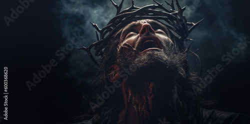 Fotótapéta Jesus Christ wearing crown of thorns Passion and Resurection
