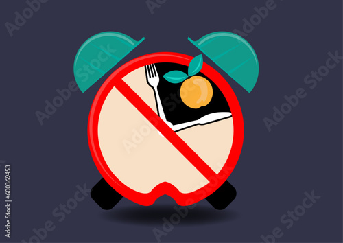 jeûne intermittent comme le carême et ramadan pour nutrition et santé avec un logo pro illustratif