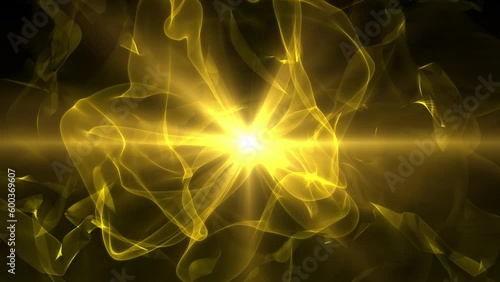 Abstract Design Background_Fractal_FlowerB_loop_gold