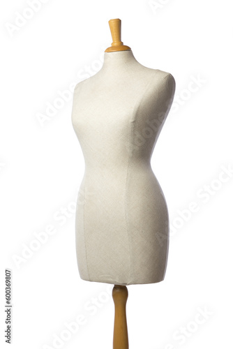 Tailor's mannequin on stand isolated with transparent background
