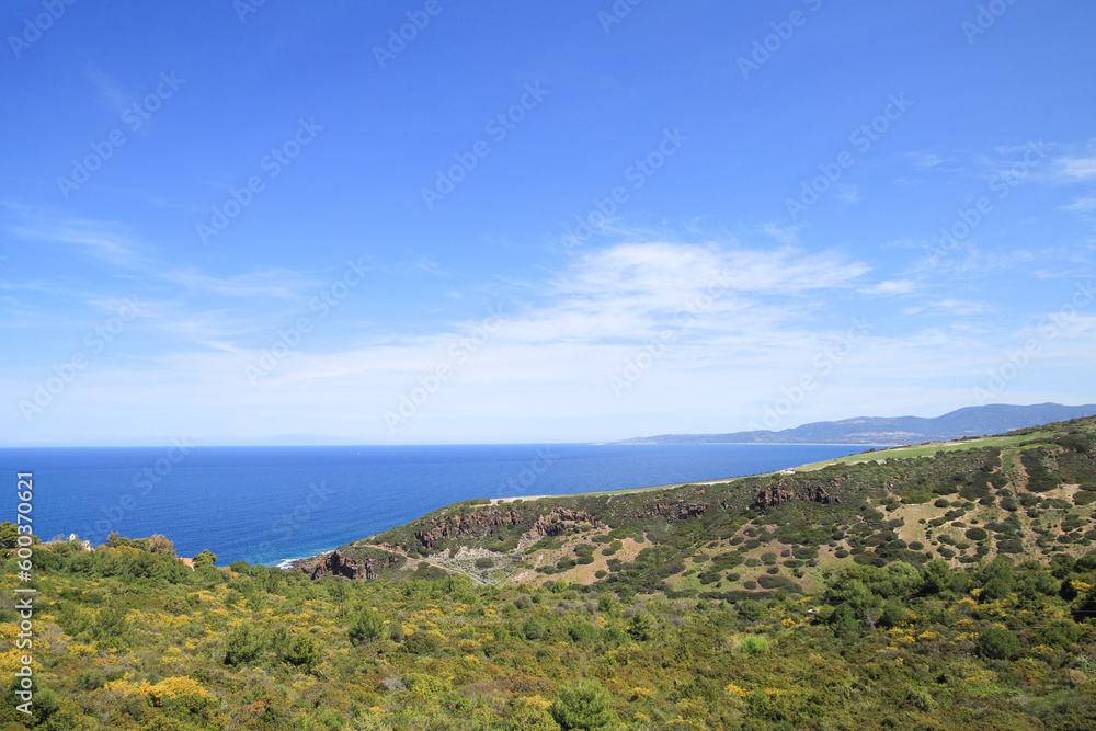 A beautiful bay in Castelsardo in spring, Sardinia A beautiful bay in Castelsardo in spring, Sardinia