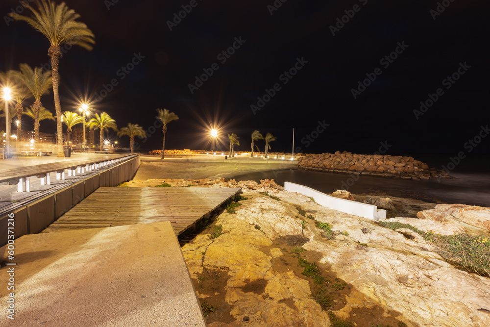 evening promenade, sea in the evening. Beautiful evening seascape, there is a place for an inscription