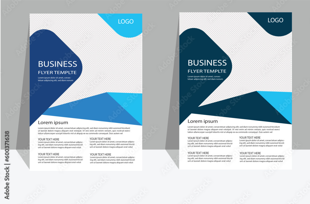 Business Flyer Template Corporate flyer template  gradient geometric circle shape A4