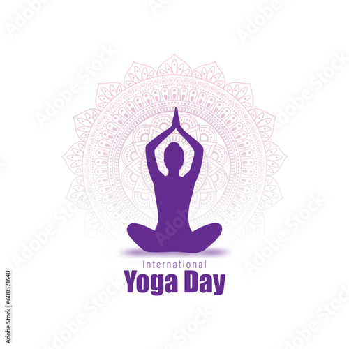 Vector illustration of Happy International Day of Yoga social media story feed mockup template