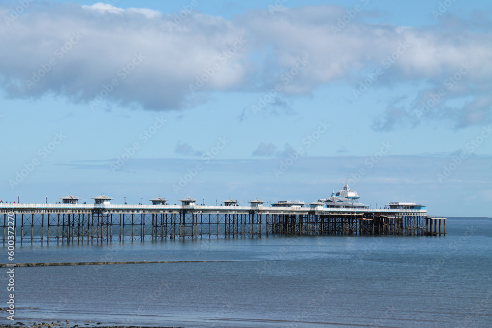 A Long Traditional Seaside Coastal Promenade Pier.